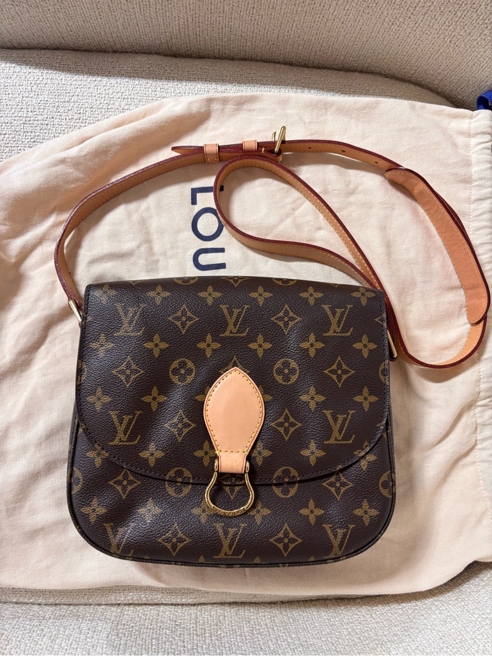 Authentic Louis Vuitton Saint Cloud GM monogram crossbody bag